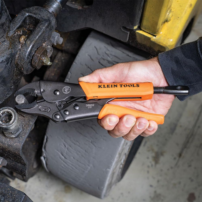 Klein Tools 38602 Curved Jaw Locking Pliers, 10-Inch