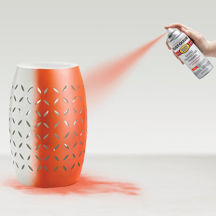 Rust-Oleum 214084 Stops Rust Spray Paint, 12 oz, Gloss Orange (Pack of 6)