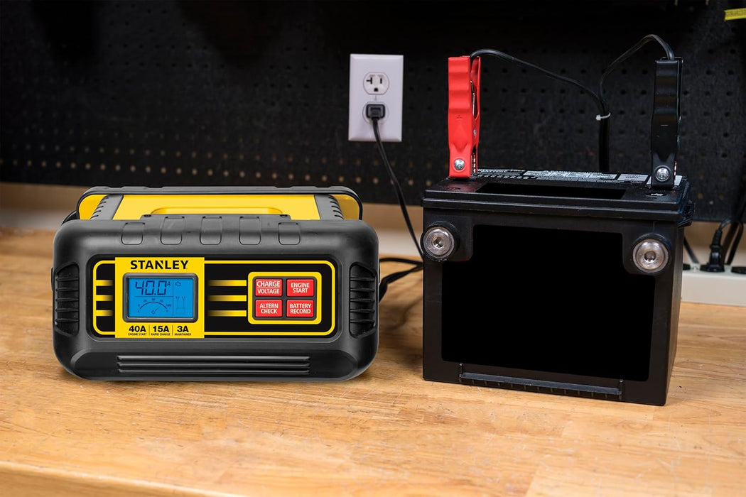 STANLEY BC40BS 40 Amp High Frequency Battery Charger with Engine Start and Patented Voltage and Alternator Check