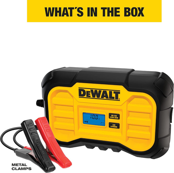 DeWalt DXAEC10 Professional 10 Amp Battery Charger, Battery Maintainer, Battery Trickle Charger