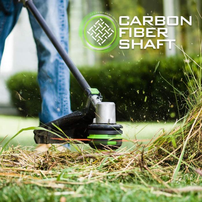 EGO Power+ 15 In. String Trimmer with Powerload and Carbon Fiber Straight Shaft with 5.0Ah Battery and Charger Included