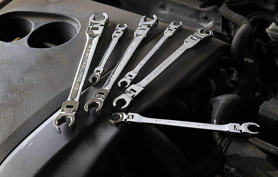 GEARWRENCH 6 Pc. Flex Flare Nut Wrench, Metric - 81911D 6-piece kit METRIC
