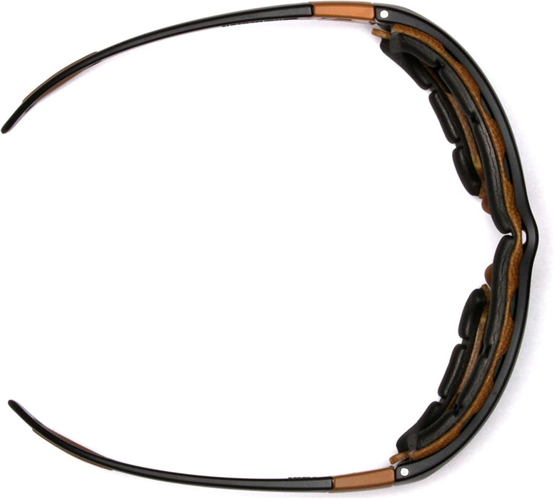 Pyramex Safety Products CHB410DTP Carhartt Carthage Safety Glasses, Clear Anti-Fog Lens with Black/Tan Frame, Clear