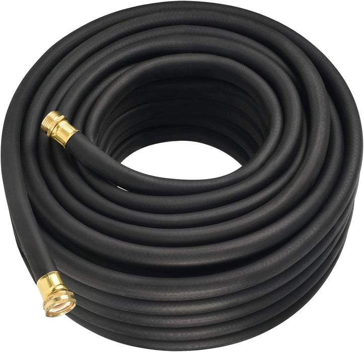 Flexon 5/8" x 50' Heavy Duty Premium Rubber Hot Water Hose, Black 50ft 5/8