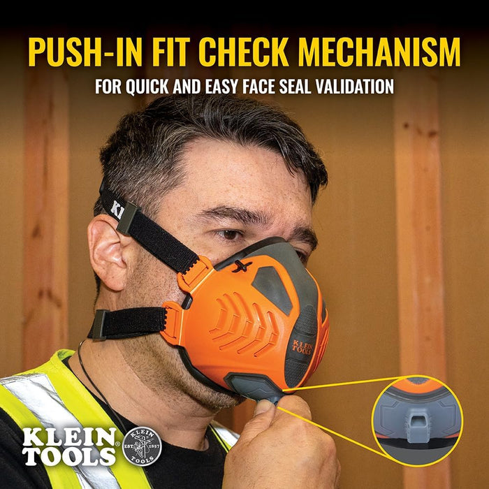 Klein Tools 60552 P100 Half-Mask Respirator, M/L