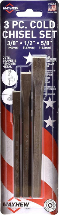 Mayhew Select 89062 Carded Cold Chisel Set, 3-Piece