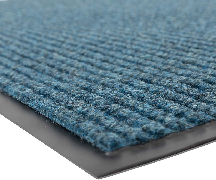 Notrax 109 Brush Step Carpeted Indoor/Outdoor Entrance Mat for Home or Office, 4' X 8', Absorbent Slip Resistant Heavy Duty Entry Mat, Slate Blue, 109S0048BU