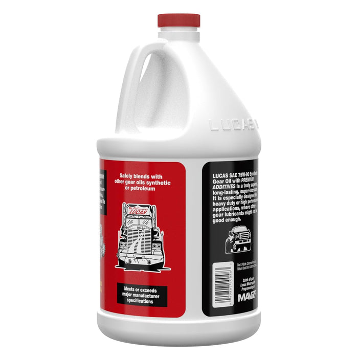 Lucas Oil 10048-PK4 75W90 Synthetic Gear Oil - 1 Gallon Jug, Pack of 4