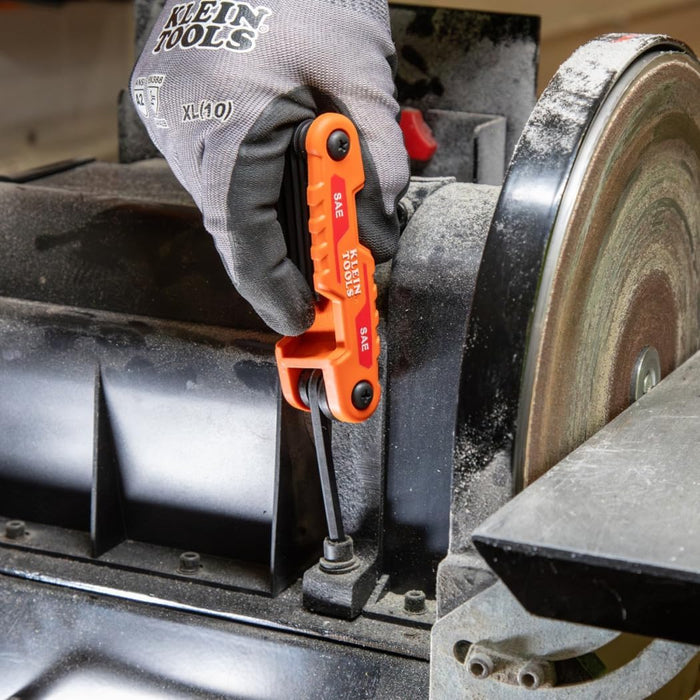 Klein Tools 70543 Compact Folding Hex Key Set, 25-Key, SAE, Metric, TORX Sizes, 3-Piece