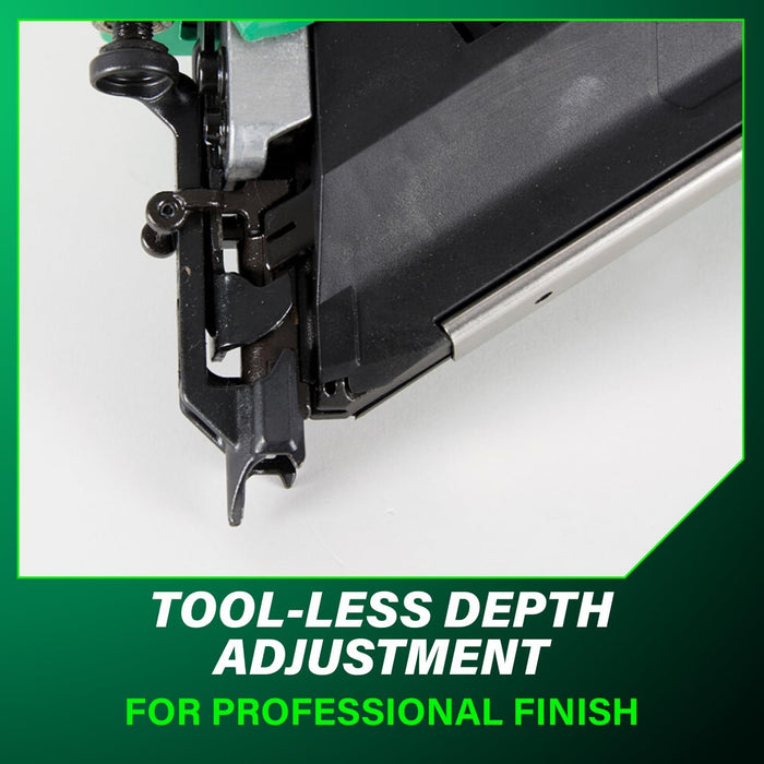 Metabo HPT Cordless 18V MultiVolt Framing Nailer Kit Accepts 2-Inch to 3-1/2-Inch Clipped & Offset Round Paper Nails 1-18V 4.0Ah Li-Ion Battery w/Fuel Gauge Lifetime Tool Warranty NR1890DCST