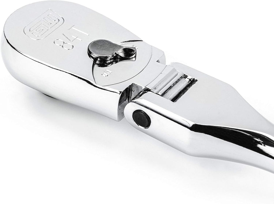 GEARWRENCH 81012A-07 1/4" Drive 84 Tooth Flex Head Teardrop Ratchet 7"