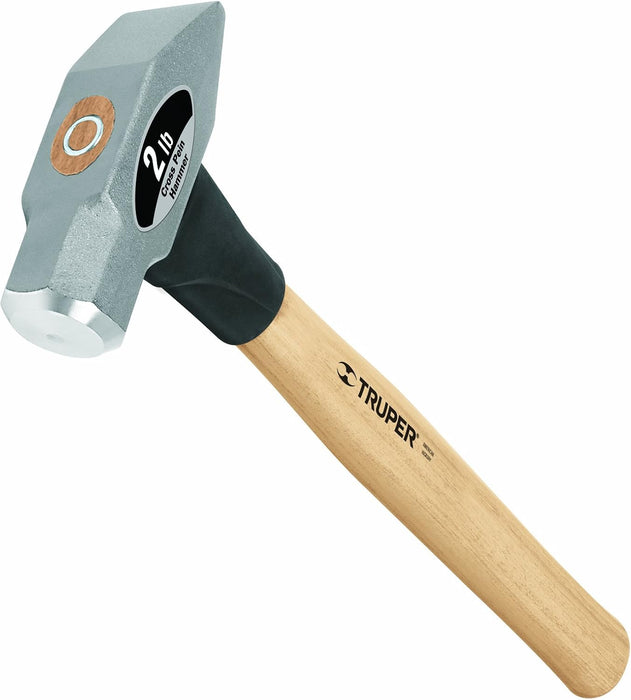 Truper (30938) 2-Pound 16-Inch Cross Peen Hammer, Hickory Handle