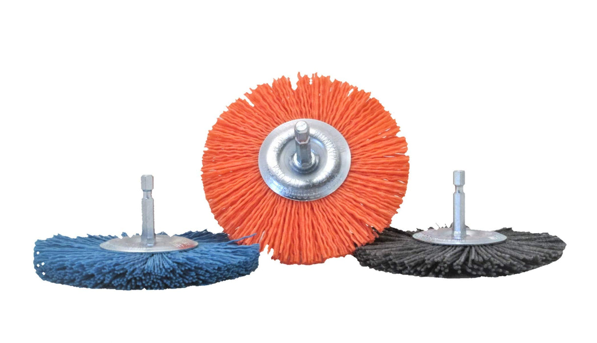 Dico 7500043 Nyalox 4" Wheel Brush Kit, 3 piece