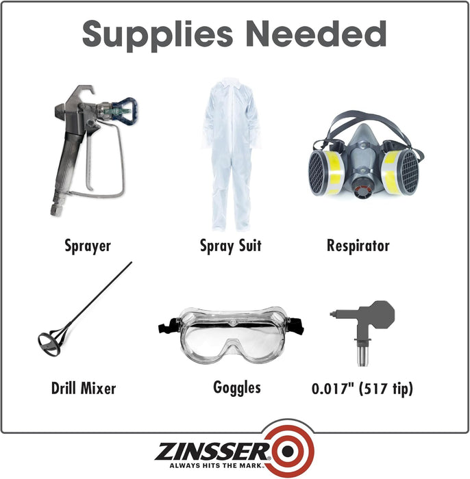 Zinsser 293233 Dryfall Commercial & Industrial Waterborne Coating, 5 Gallon, Flat Black