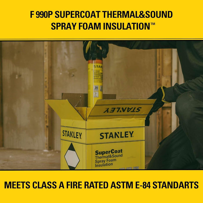 STANLEY F 990P Supercoat Thermal & Sound Spray Foam Insulation (Pack of 6)