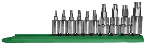 Mayhew Tools 16016 Tamper-proof Torx Plus Socket Bit Set, Chrome Plated, 10-Piece Polished Chrome