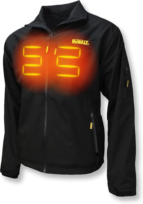 DEWALT Men's Structured Soft-Shell Heated Jacket, Large, Black - DCHJ090BD1