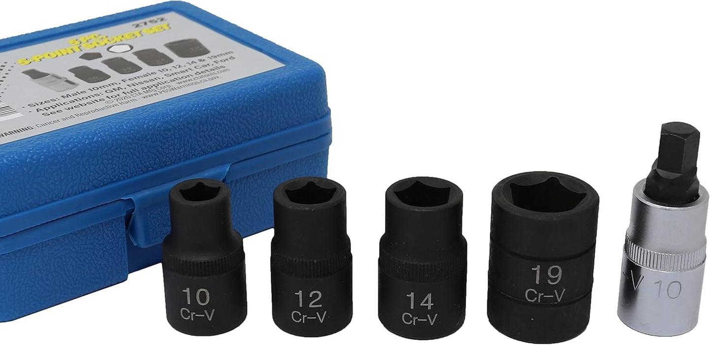 CTA Tools 2752 5 Pc. 5-Point Socket Set — Contractor Tool Supply, a ...