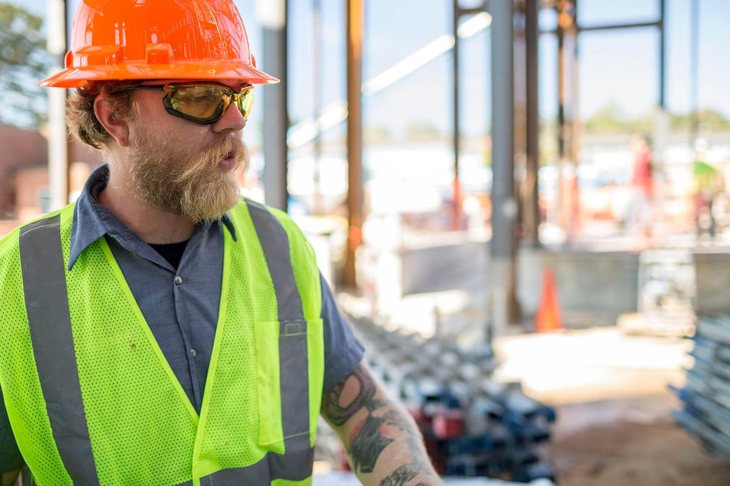 Pyramex SB9330ST Proximity Safety Glasses, Black Foam Lined Frame, Amber H2X Anti-Fog Lens