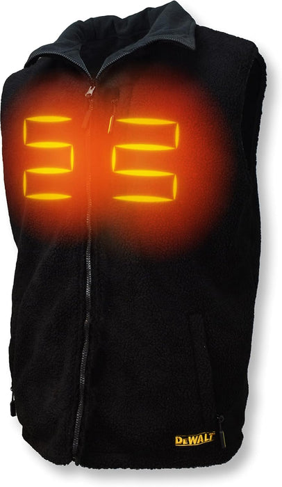 DEWALT Unisex Reversible Heated Fleece Vest Kit, Black, XL - DCHV086BD1