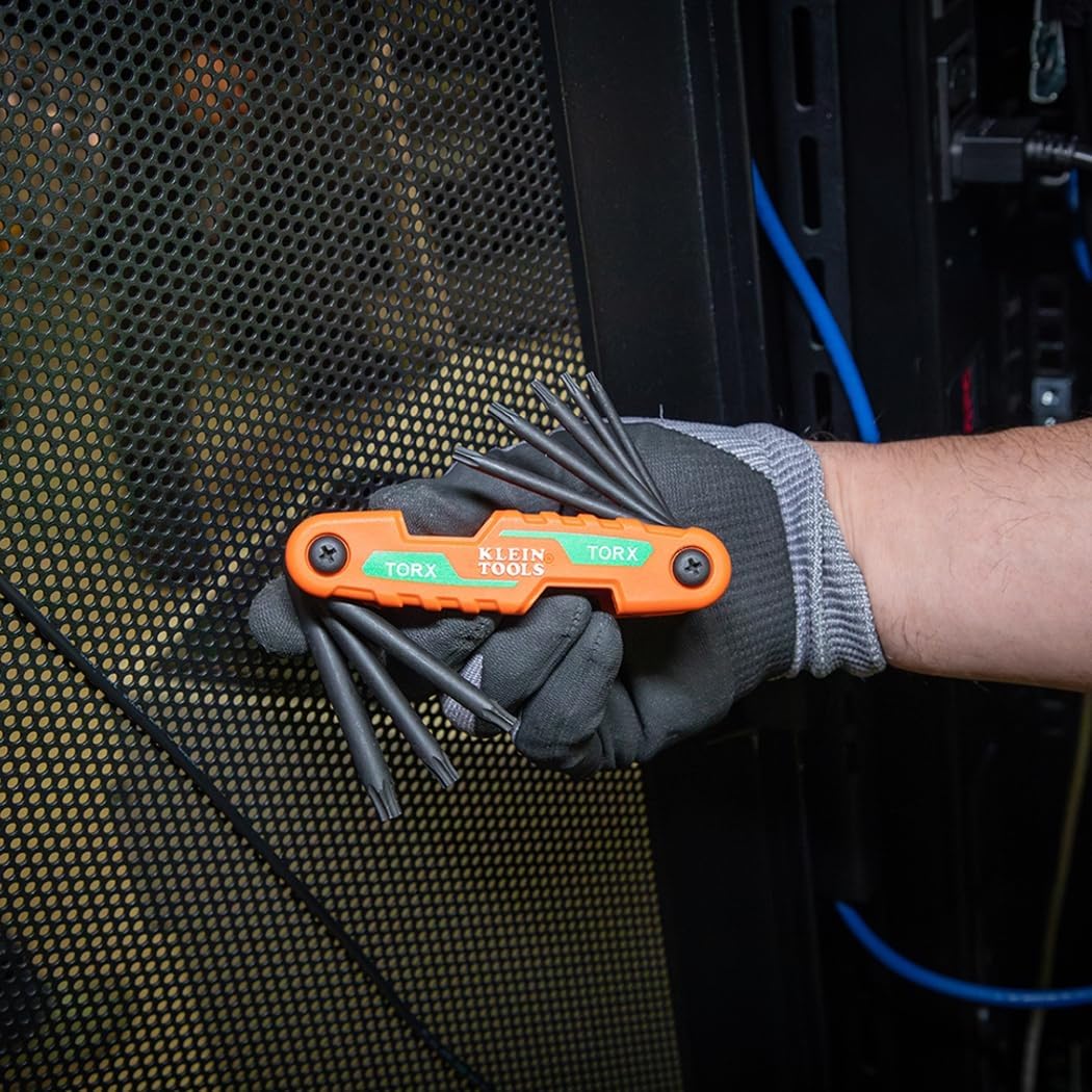 Klein Tools 70543 Compact Folding Hex Key Set, 25-Key, SAE, Metric, TO ...