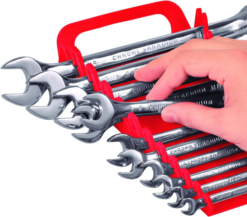Ernst Manufacturing 5086 Gripper Wrench Organizer, 11 Tool, Red