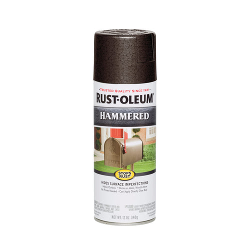 Rust-Oleum 7218830 Stops Rust Hammered Spray Paint, 12 oz, Dark Bronze (Pack of 1)