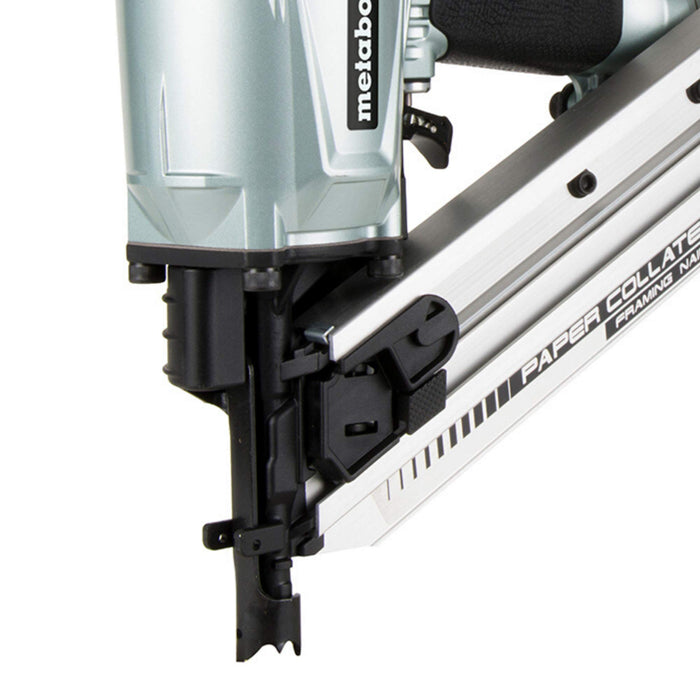 Metabo HPT Framing Nailer, Pneumatic, Accepts 30 Degree Paper Strip Collated Clipped Head Nails and 30 Degree Paper Strip Collated Offset Round Head Nails, 2-Inch to 3-1/4-Inch (NR83AA5)