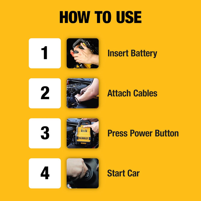DEWALT DXAE20VBBK Battery Booster with 20V XR 5 AH Lithium-Ion Battery and DCB115 Battery Charger