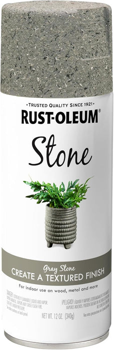 Rust-Oleum 7992830 Stone Creations Spray, 12 oz, Gray Stone (Pack of 1)