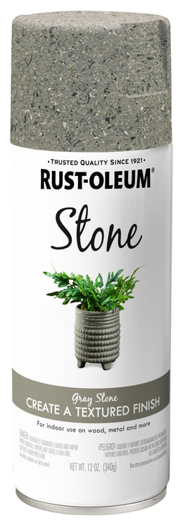 Rust-Oleum 7992830 Stone Creations Spray, 12 oz, Gray Stone (Pack of 1)