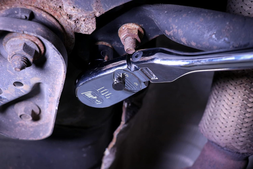 GEARWRENCH 81230T 4 Piece 1/4", 3/8" & 1/2" Drive 90 Tooth Full Polish Flex-Head RATCHET Set