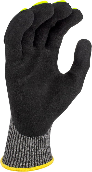 Radians RWG723L Unisex Cut Resistant A6 Nitrile Glove with TPR and TEKTYE Yarn, Large