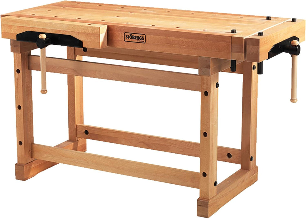 Sjobergs SJO-33246 1500 Elite Woodworkers Beech Workbench with Two Large Vices and Endless Options