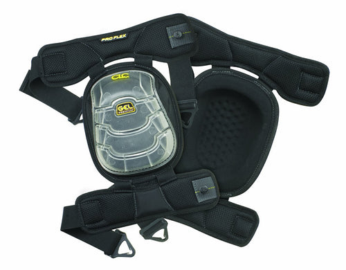 Custom Leathercraft 378 Gel-Tek Stabili-Cap Multi-Surface Articulated Kneepads, Black