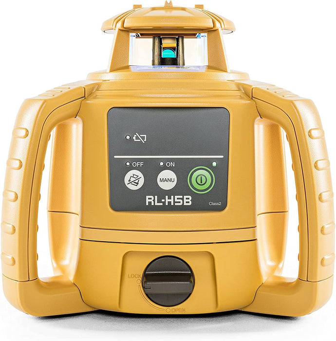Topcon RL-H5B Self Leveling Horizontal Rotary Laser with Field Book, LS-80 Receiver, Detector Holder & Case, IP66 Rating for Drop, Dust, and Water Resistance, 1300ft (400m) Construction Laser Level