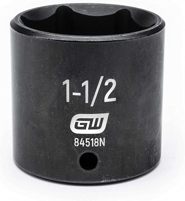 GEARWRENCH 1/2" Drive 6 Pt. Standard Impact Socket, 1-1/2" - 84518N