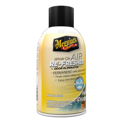 Meguiar's G191602 Whole Car Air Re-Fresher Odor Eliminator, Pina Colada Scent, 2 Oz