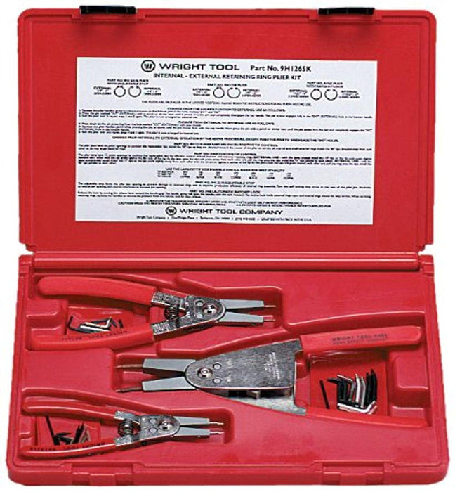 Wright Tool 9H1265K Snap Ring Plier Set, 3-Piece Silver