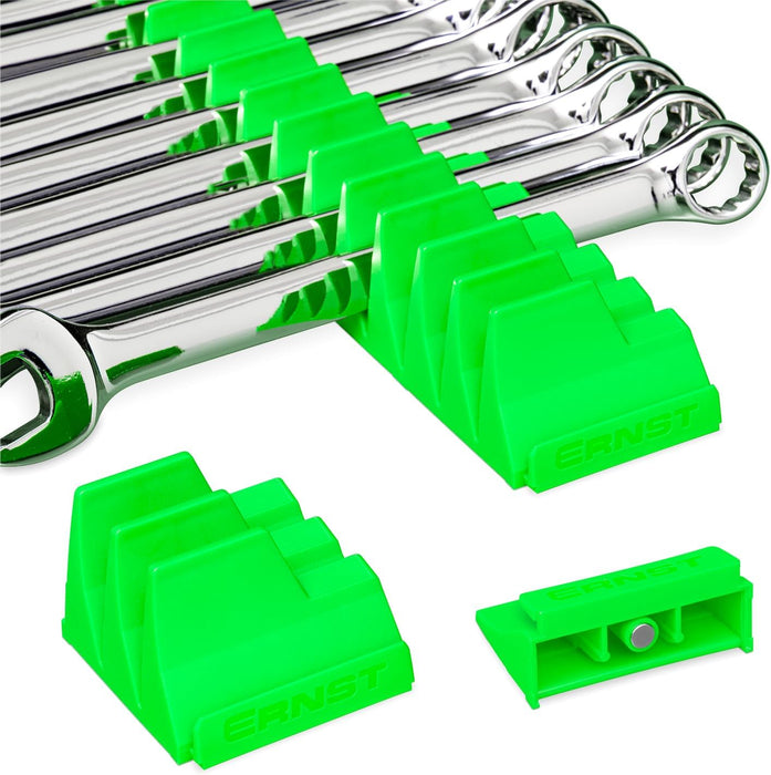 Ernst Manufacturing Wrench Pro - Modular Wrench Organizer for 40 Tools with Magnetic Base (Green) - Made in The USA
