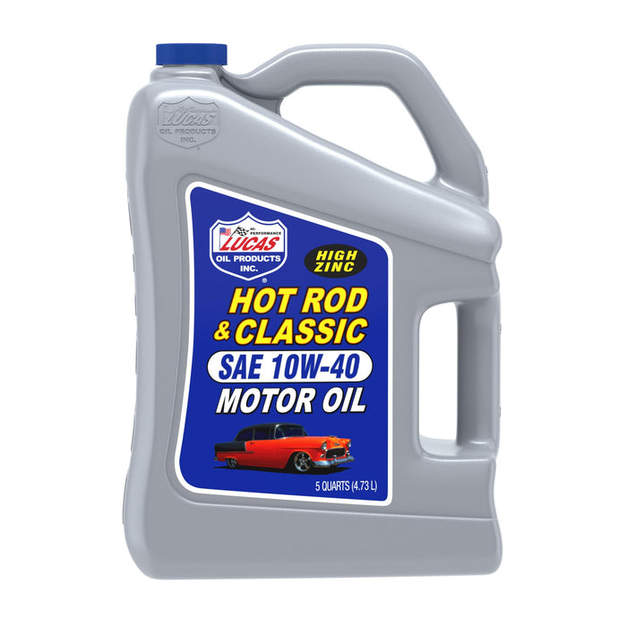 Lucas Oil 10683 Hot Rod & Classic Car SAE 10W-40 Motor Oil, 5 Quart (Pack of 1)