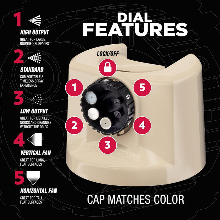 Rust-Oleum 376900 Stops Rust Custom Spray 5-in-1 Spray Paint, 12 oz, Gloss Almond Gloss Almond 12 Ounce (Pack of 1)