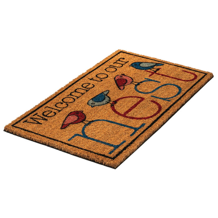 NoTrax, Welcome Nest, Vinyl-Backed Natural Coir Doormat, Entry Mat for Indoor or Outdoor Use, 18"x30", C12 (C12S1830NW)