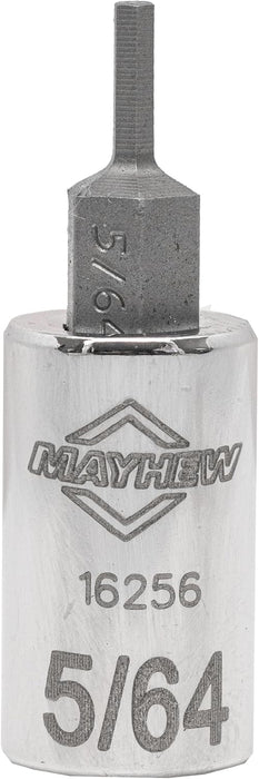 Mayhew Tools 16017 SAE Hex Socket Bit Set, 10-Piece, Polished Chrome
