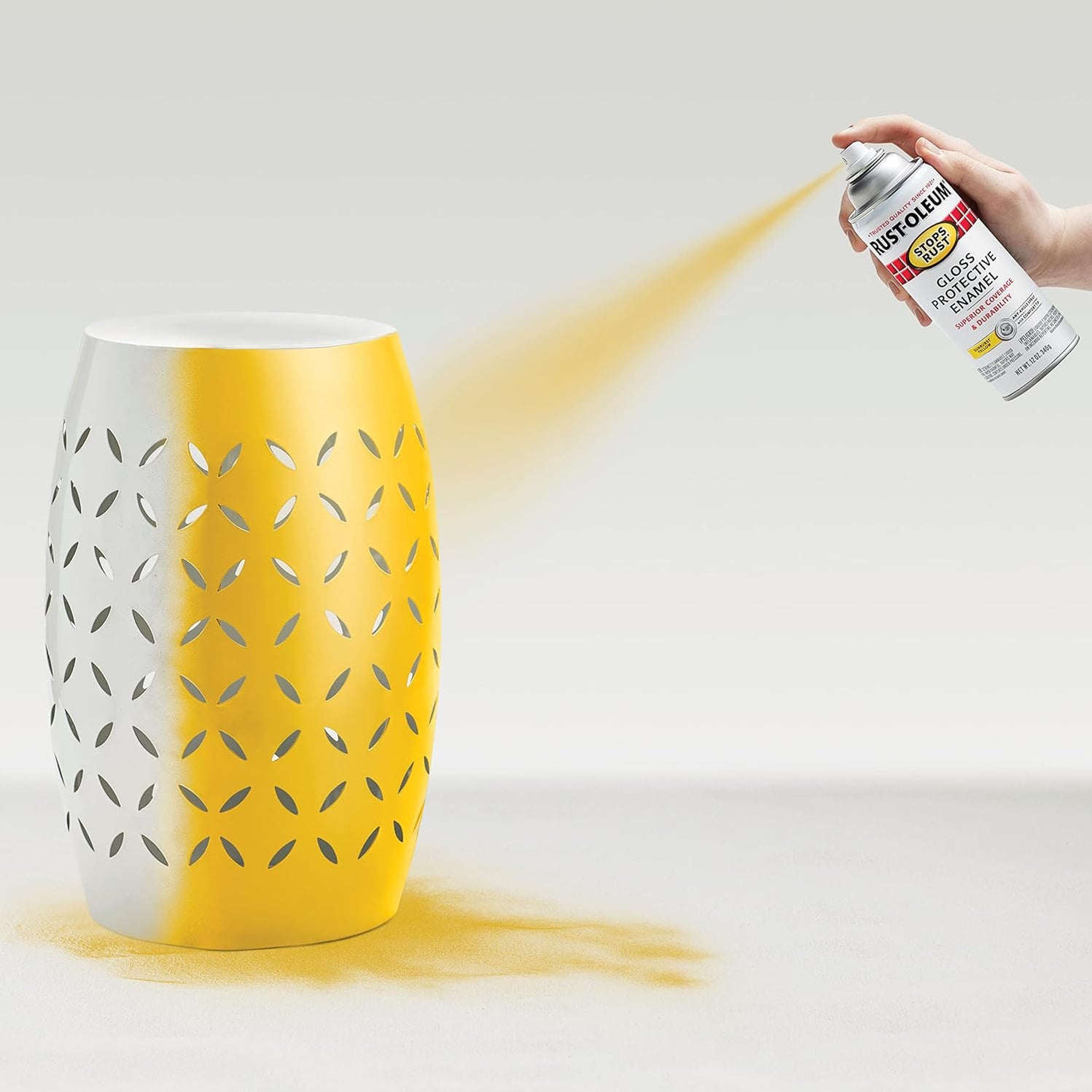 Rust-Oleum 7747830 Stops Rust Spray Paint, 12 oz, Gloss Sunburst Yello ...