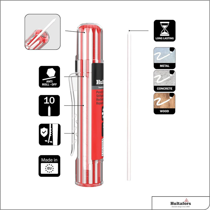 Hultafors Tools 650190 Dry Marker Refills HRD-W, White