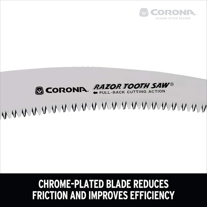 Corona Tools RS7395 14-Inch RazorTOOTH Pruning Saw, Tree Saw Designed for Single-Hand Use, Curved Blade Hand Saw, Cuts Branches Up to 8" in Diameter