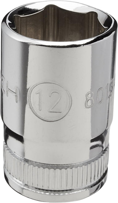 GEARWRENCH 1/4" Drive Standard Metric Socket 12mm, 6 Point - 80134