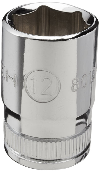 GEARWRENCH 1/4" Drive Standard Metric Socket 12mm, 6 Point - 80134
