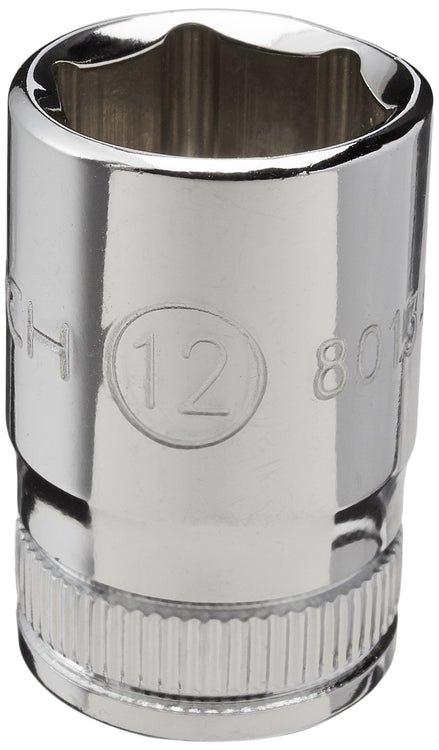 GEARWRENCH 1/4" Drive Standard Metric Socket 12mm, 6 Point - 80134